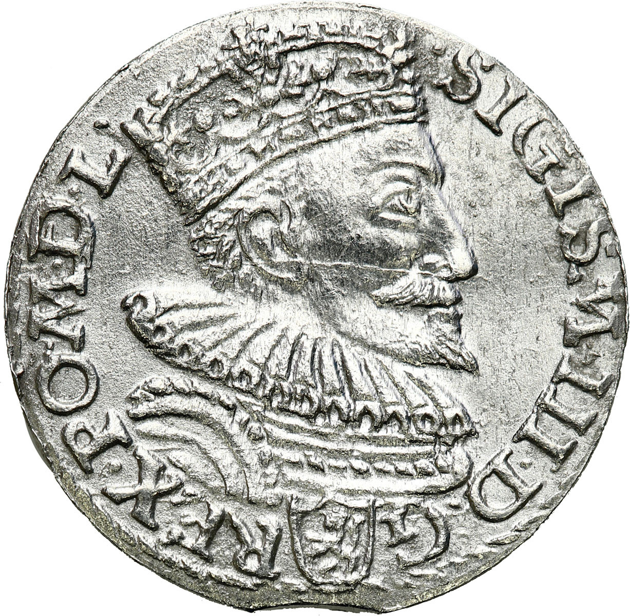 Zygmunt III Waza. Trojak (3 grosze) 1594, Malbork, PIERŚCIENIE - RZADKOŚĆ R3